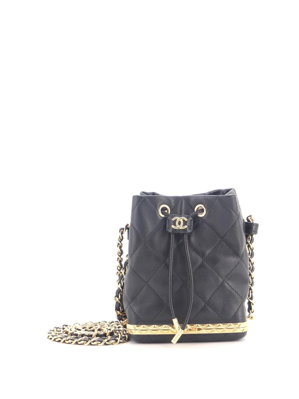 Chanel Lock Frame Bucket Bag With Chain #336030C36B